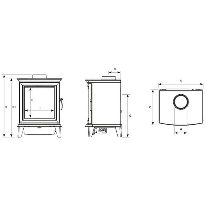 Gazco Chesterfield 5 Conventional Flue NAT Gas - Image 5
