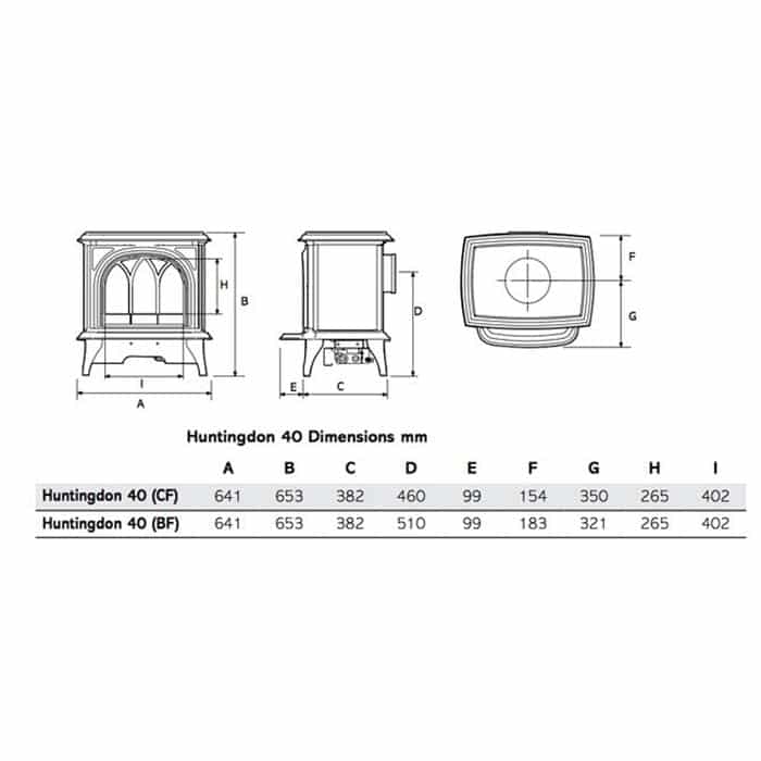 Gazco Huntingdon 40 Balanced Flue NAT Gas - Image 4