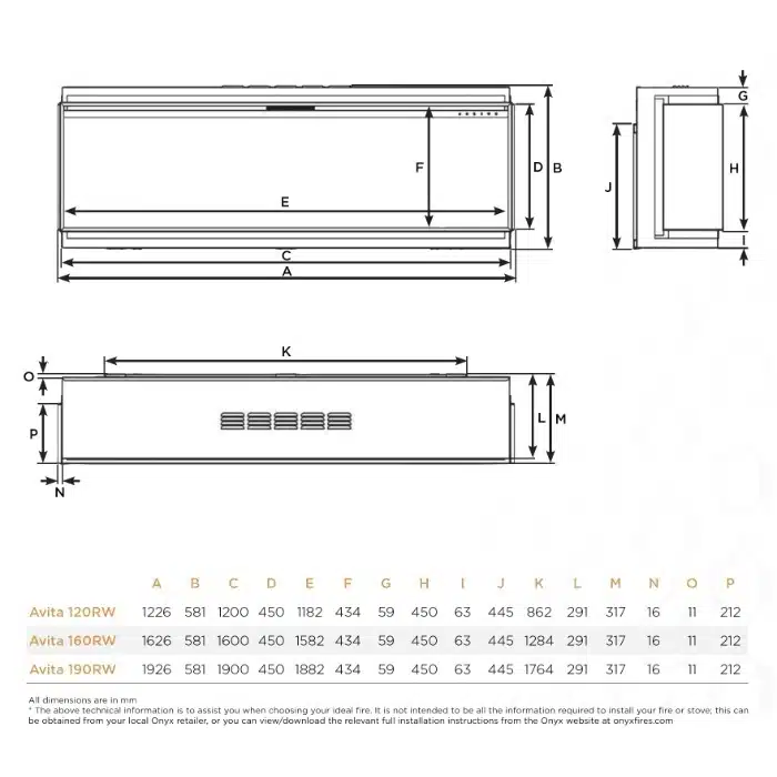 Gazco Onyx Avita 190RW Electric Fire - Image 6