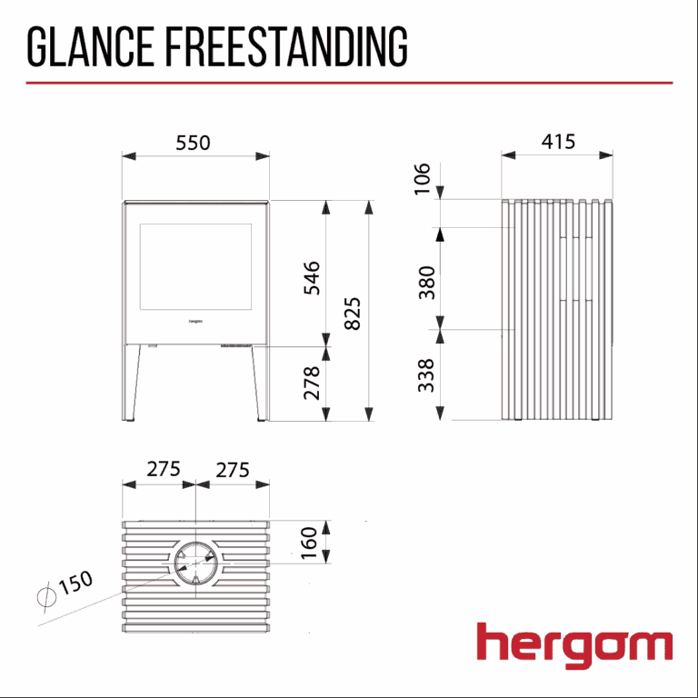 Hergom Glance Woodburning Stove - Image 5