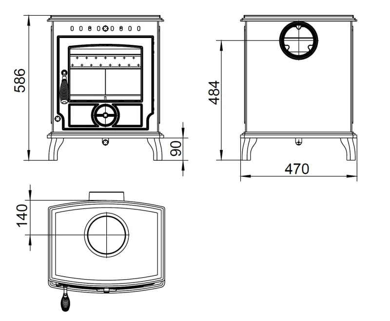 Henley Aran 5kW Multi Fuel Stove - Image 5