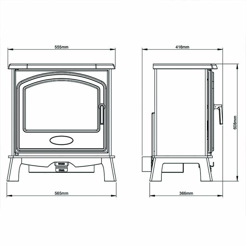 Broseley Hereford 5 Widescreen Freestanding Multifuel Stove - Image 6