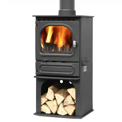 Dunsley Highlander 5 Enviro-Burn with Log Store Woodburning/Multifuel Stove