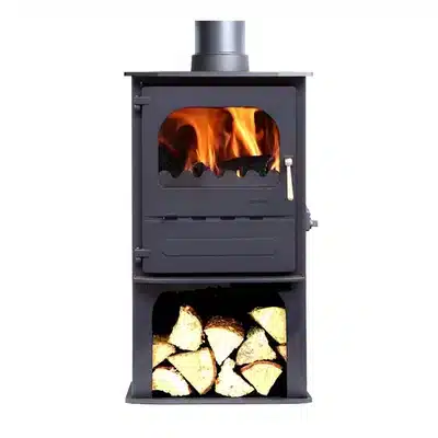 Dunsley Highlander 5 Enviro-Burn Solo with Log Store Woodburning/Multifuel Stove