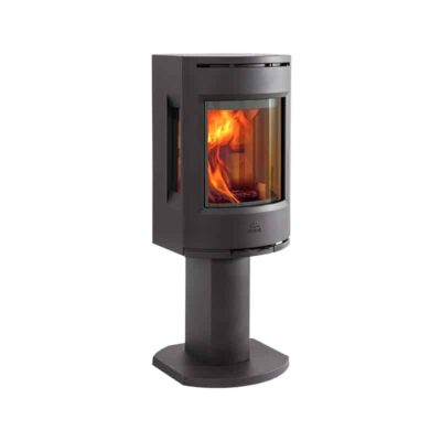 Jotul F137 Woodburner With Pedestal And Side Glass