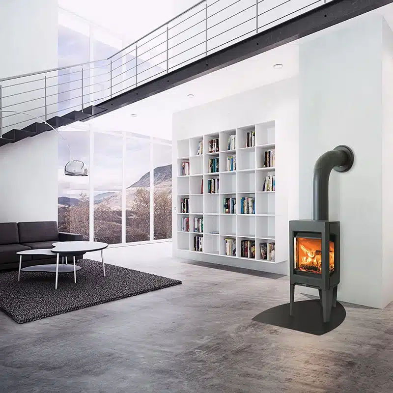 Jotul F163 Woodburner Black With Long Legs