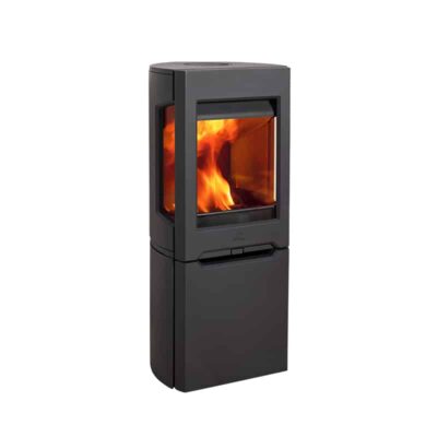 Jotul F165 Woodburner With Cast Iron Base and Glass Sides