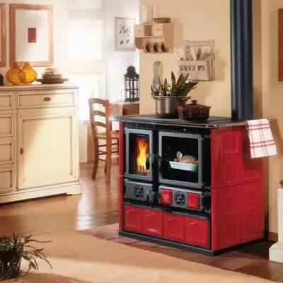 La Nordica Rosa Maiollica Wood Burning Cooker