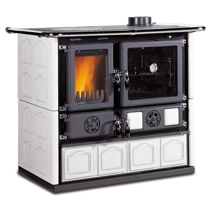 La Nordica Rosa Maiollica Wood Burning Cooker - Image 3
