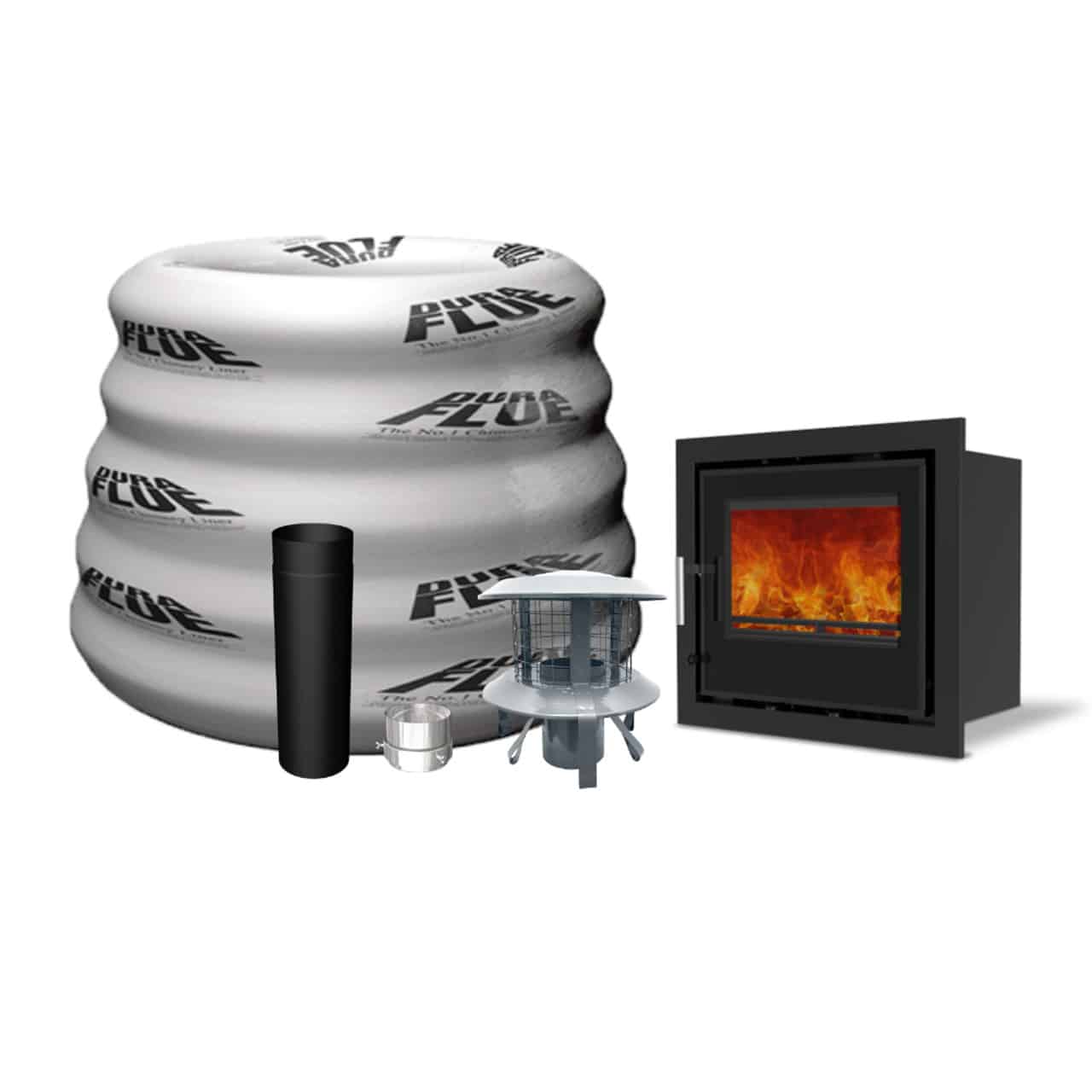 Woodford Lovell C550 Inset Woodburning/Multifuel Stove Including Basic Pack - Image 2