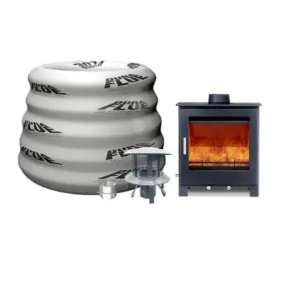 Woodfords Lowry 5XL Widescreen Multifuel Stove Including Basic Pack