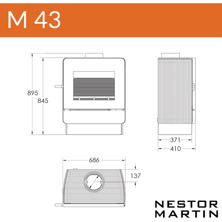Nestor Martin M43 Woodburning/Multifuel Stove - Image 2
