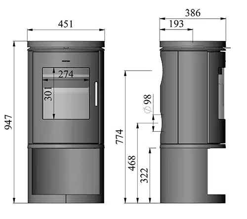 Morso 6143 Woodburning Stove with Logstore Base - Image 4