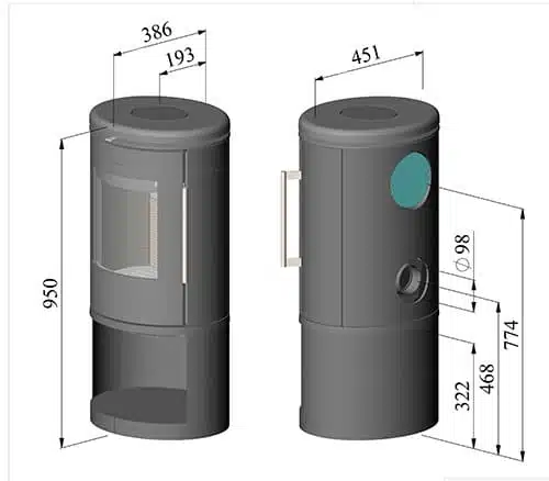 Morso 6843 Woodburning Stove with Logstore Base - Image 5