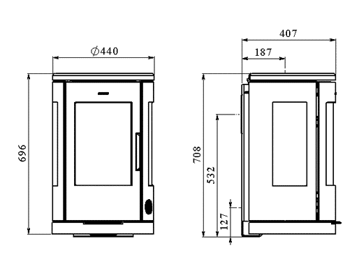 Morso 7470 Wall Hung Woodburning Stove - Image 4
