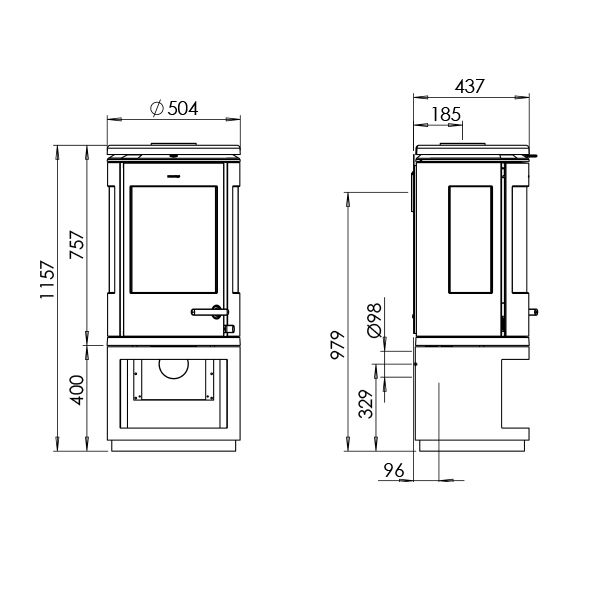 Morso 7943 Woodburning Stove with Logstore Base - Image 5