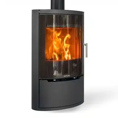 Opus Harmony Woodburning/Multifuel Stove with full Glass Door and Storage Base