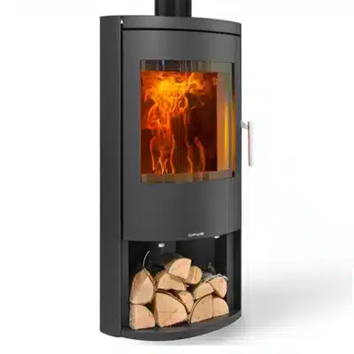 Opus Harmony Woodburning/Multifuel Stove with Logstore