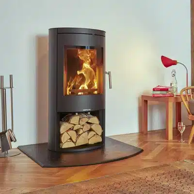 Opus Melody Woodburning Stove with Logstore - Image 3