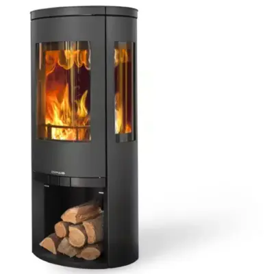 Opus Trio Woodburning Stove with Logstore