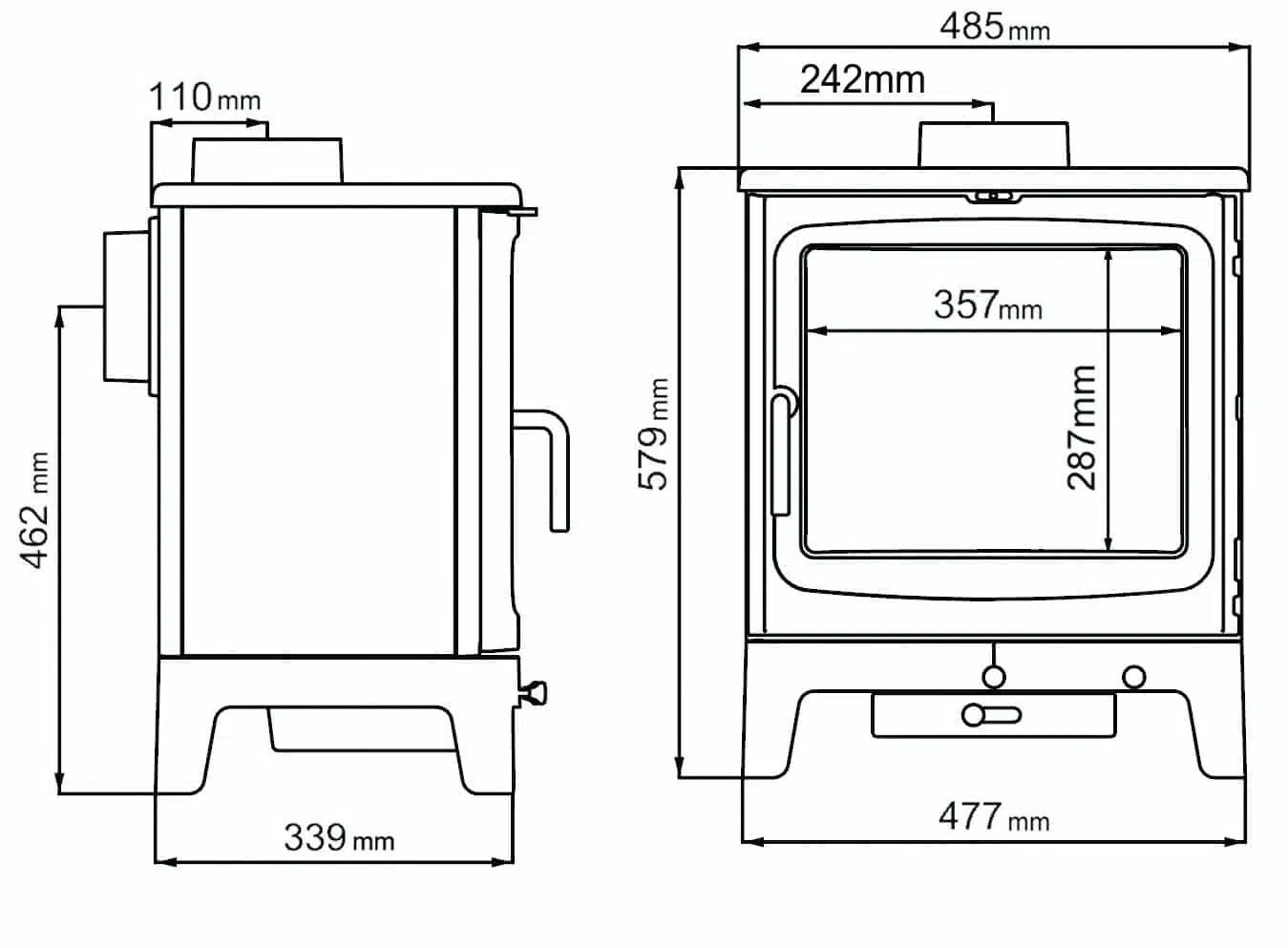 Saltfire Peanut 8 Wood Burning Stove - Image 5