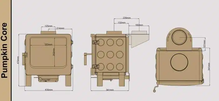 Ekol PumpkinPie Core Multifuel/Woodburning Stove - Image 2