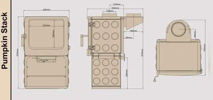 Ekol PumpkinPie Stack Multifuel/Woodburning Stove - Image 5