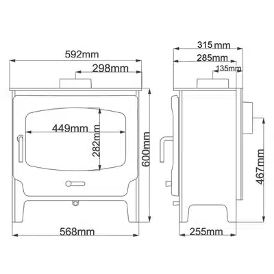Saltfire ST-X Wide Wood Burning Stove - Image 3
