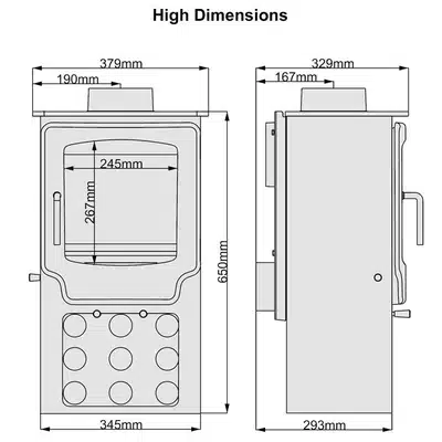 Saltfire Scout Tall Wood Burning & Multi Fuel Stove - Image 2