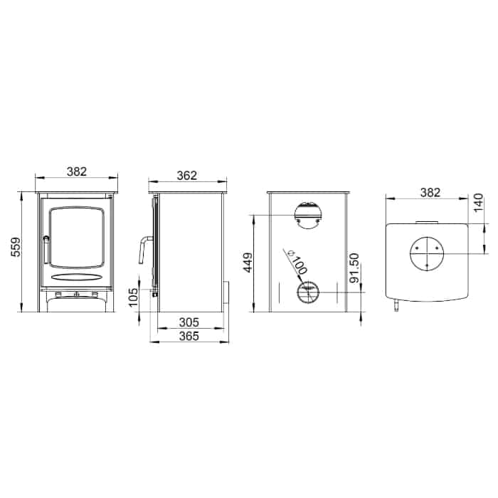 Henley Sherwood 5kw Multifuel Eco Stove - Image 2