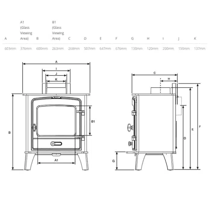 Stovax County 5 Wide Multifuel - Image 5