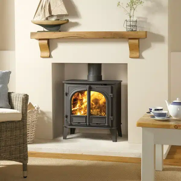 Stovax Stockton 8 Double Door Flat Top Woodburner - Image 3