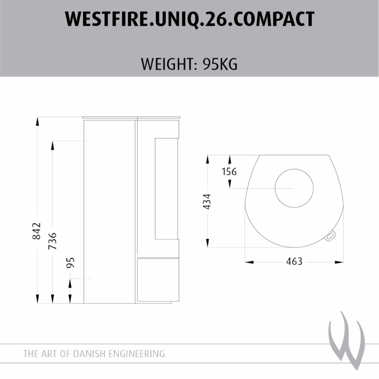 Westfire Uniq 26 SE Compact Woodburning Stove - Image 2