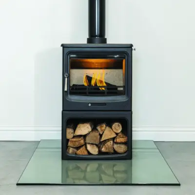 F2 Fires Vue Landscape with Logstore Multifuel Stove