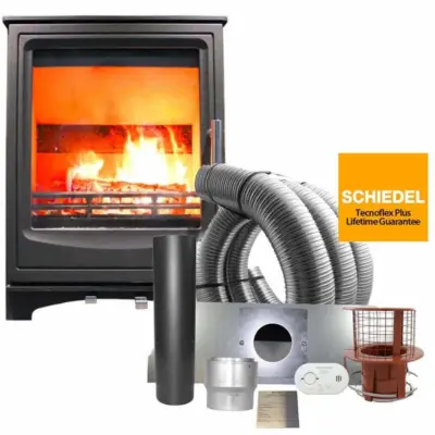 Arenzo Ecoflame 2 Multifuel Stove With Schiedel Fitting Kit