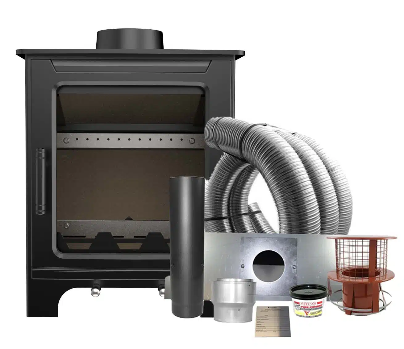Bennie 5 Wood Burning Stove With Schiedel Fitting Kit