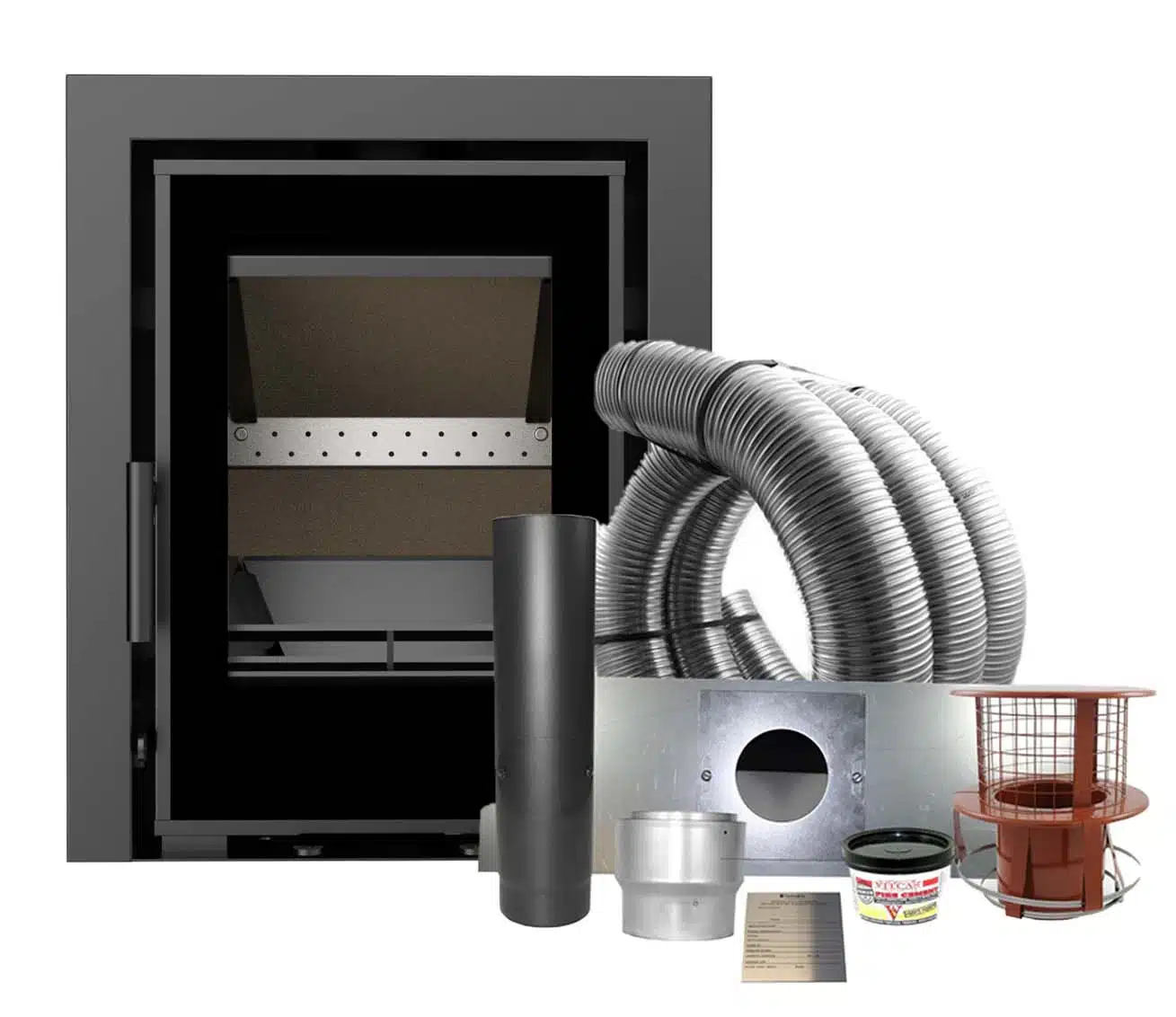 Chloe C400 Multifuel Stove With Schiedel Fitting Kit