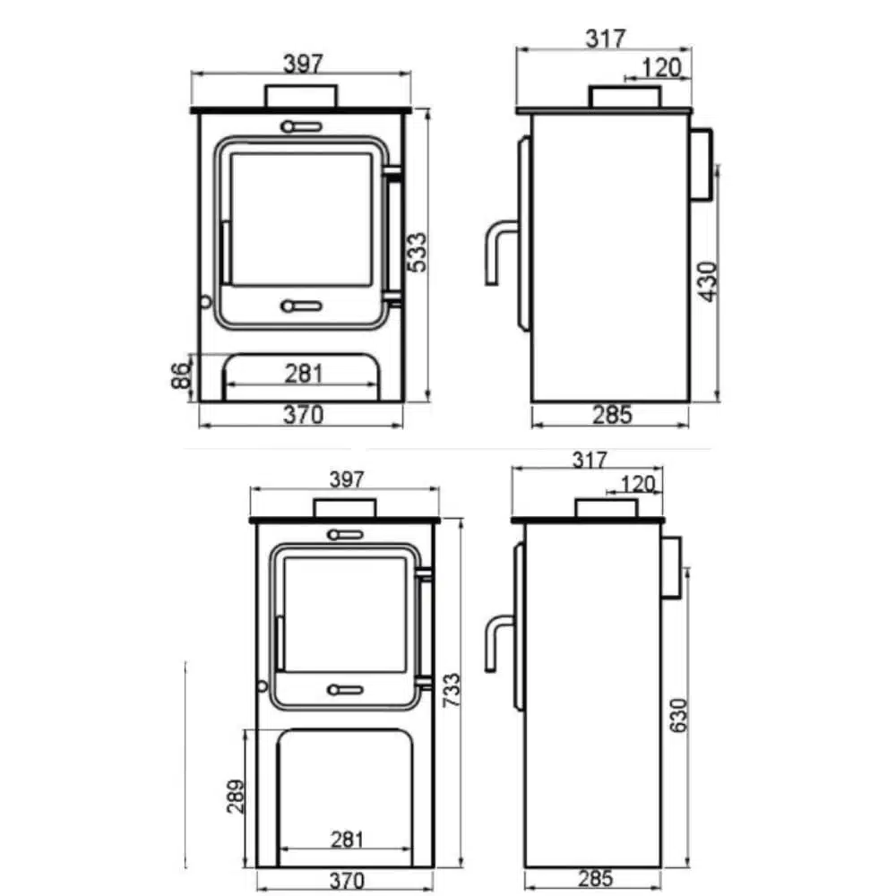 Ekol Clarity 5 Multifuel / Woodburning Stove - Image 5