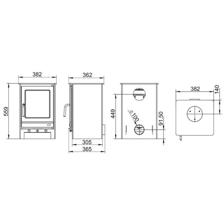 Henley Hampshire 5kw Multifuel Stove - Image 3