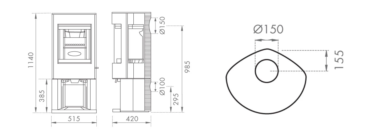 Dovre Astroline 4CB with Pedestal Woodburning Stove - Image 2