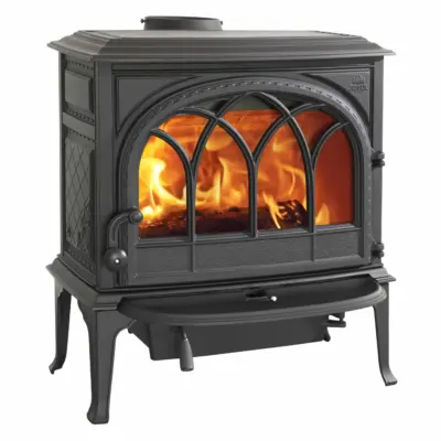 Jotul F400 Black with Tracery Door