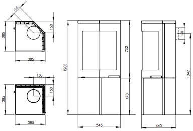 Nordpeis Quadro 2 Woodburner - Image 4