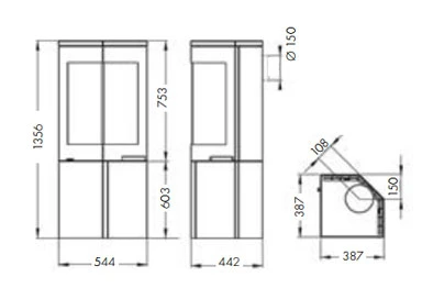 Nordpeis Quadro 3 Woodburner - Image 2