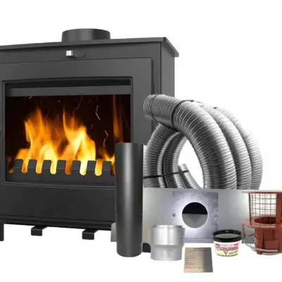 Woody 5 Wide Stove With Schiedel Fitting Kit