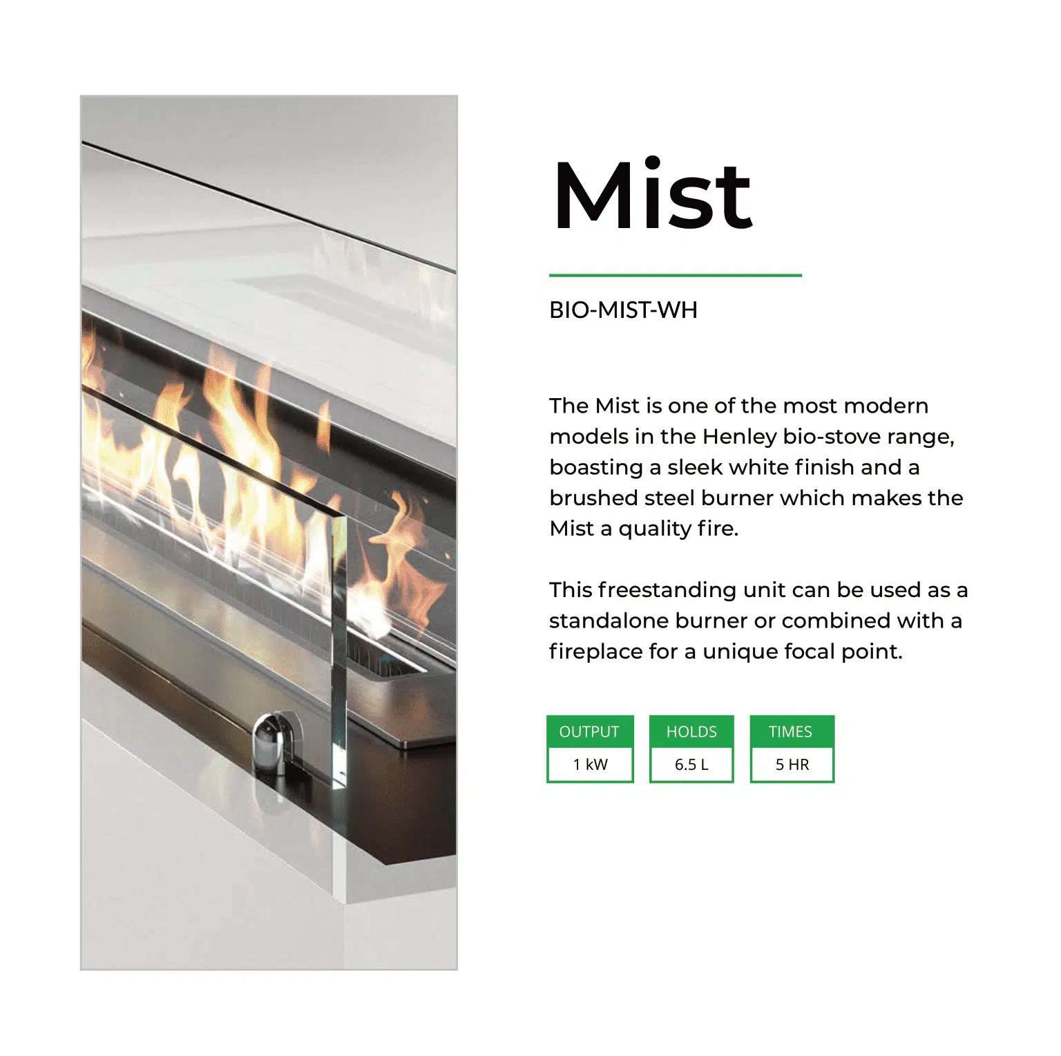 Henley Mist Bio Ethanol Stove - Image 2