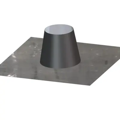 Dinak DW Design 5" (130mm) Flat Flashing Black H200 Lead Base