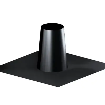 Dinak DW Design 5" (130mm) Flat Flashing Black H300 Inox Base