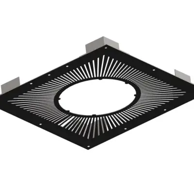 Dinak DW Design 5" (130mm) Ventilated Firestop Plate G60 Black