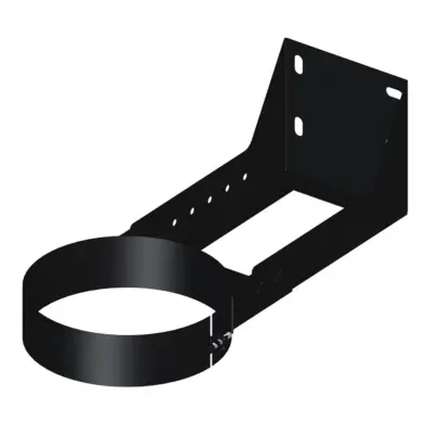 Dinak DW Design 6" (150mm) Black Flat Cuttable Wall Support 100-250mm