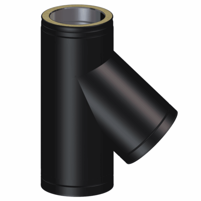 Dinak DW Design 5" (130mm) Black 135 Degree Tee